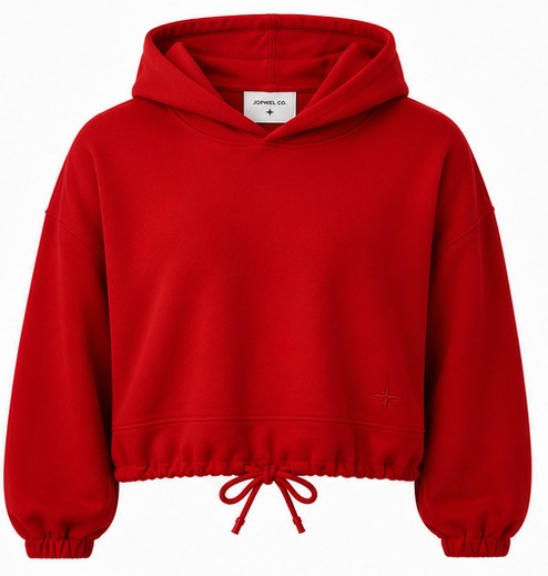 Cropped Red Hoodie