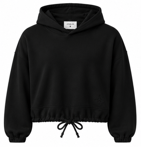 Cropped Black Hoodie