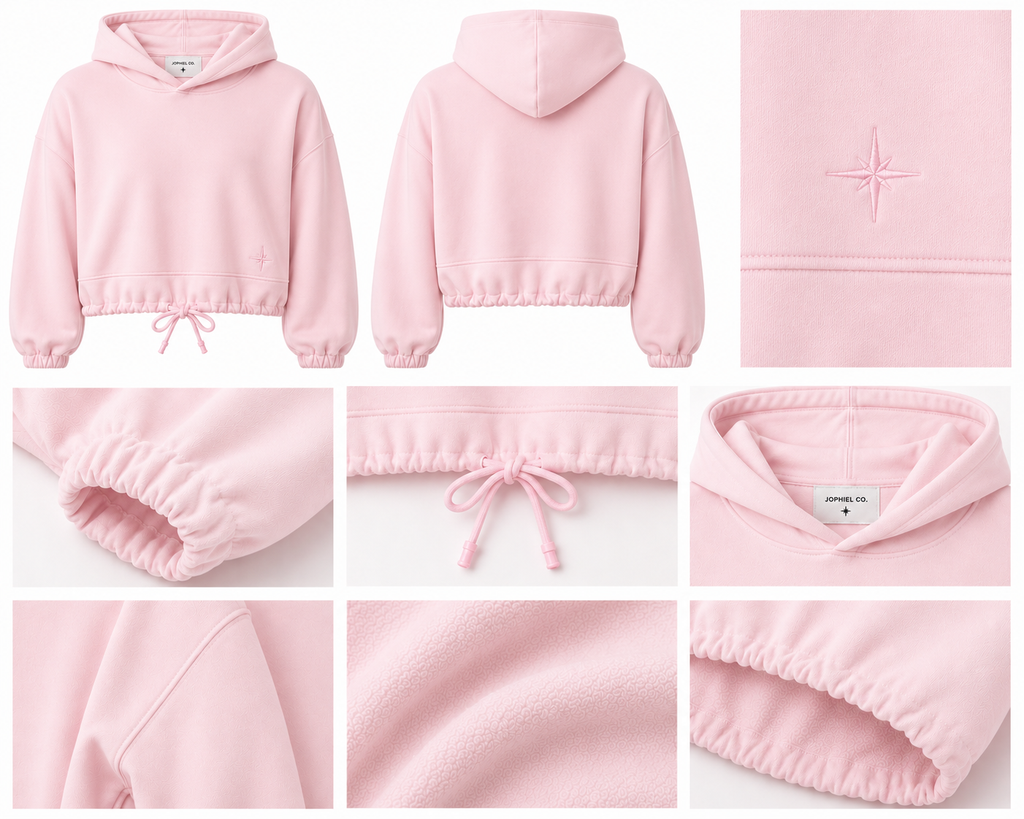 Cropped Pink Hoodie