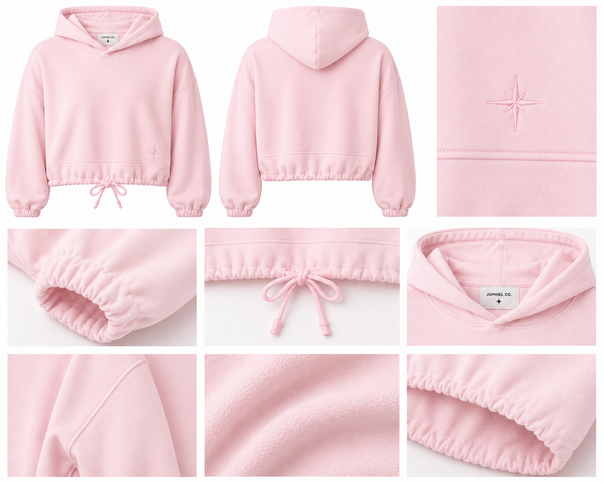 Cropped Pink Hoodie