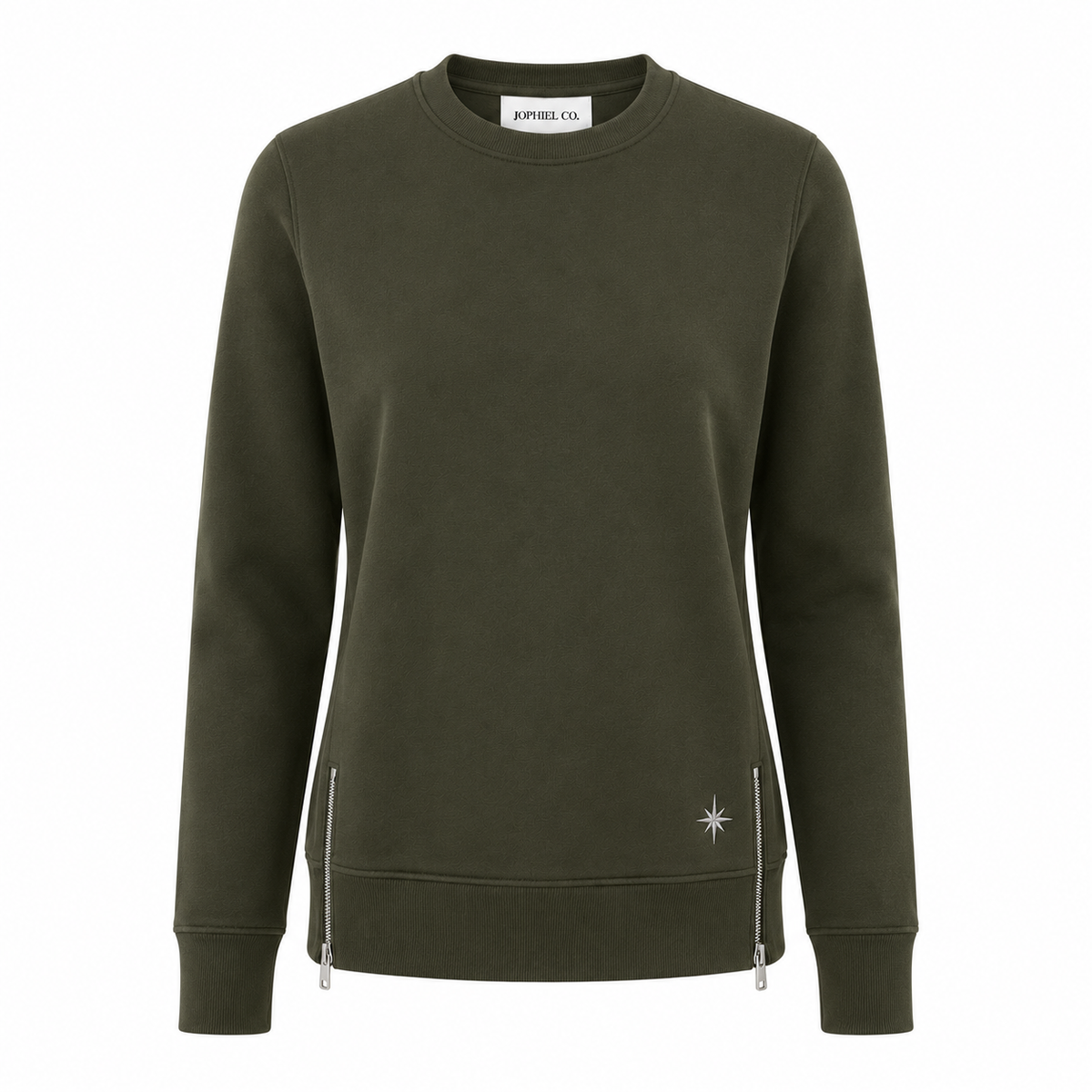 The Jade Green Zipper Sweatshirt