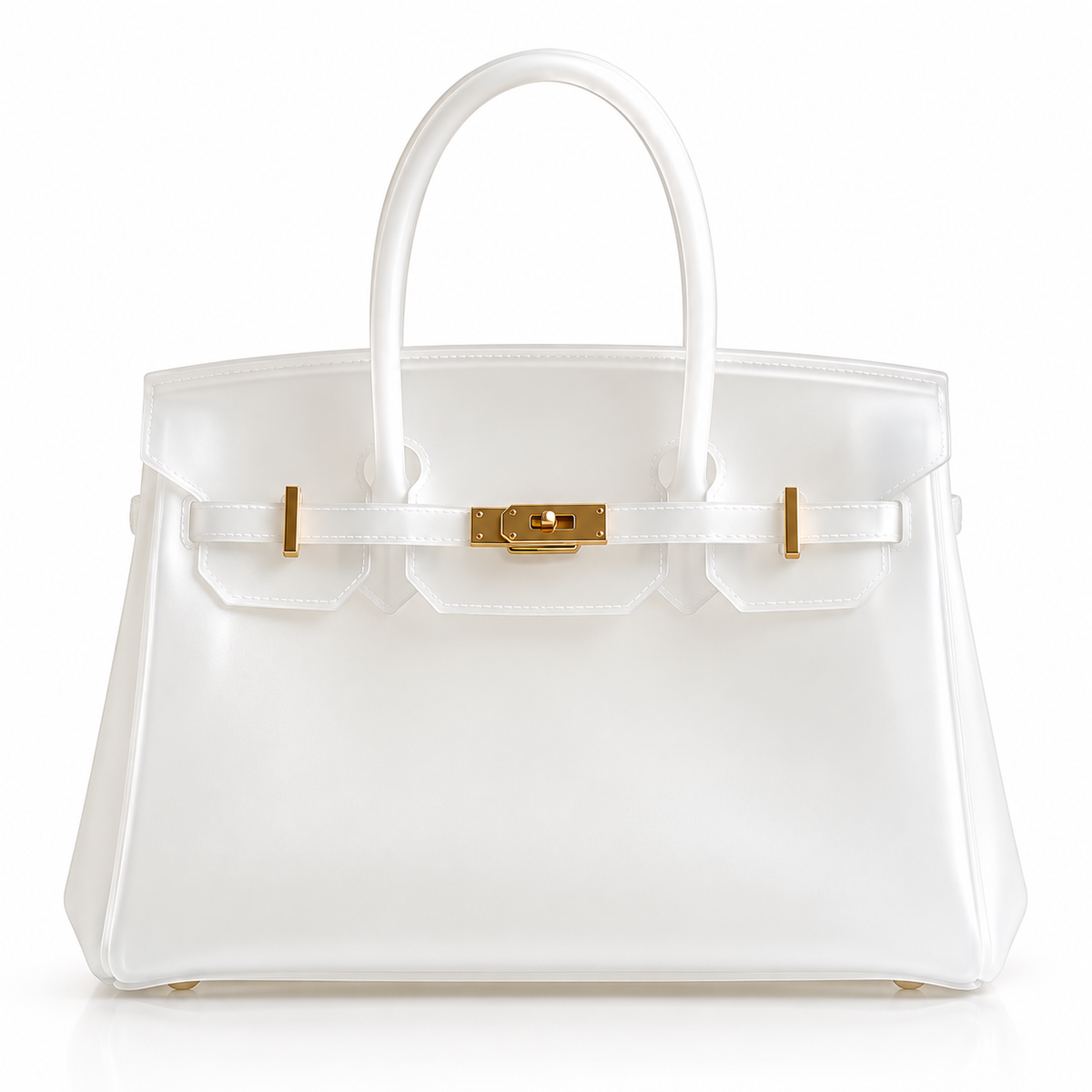 White Orchid Jelly Handbag