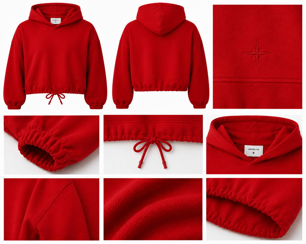 Cropped Red Hoodie