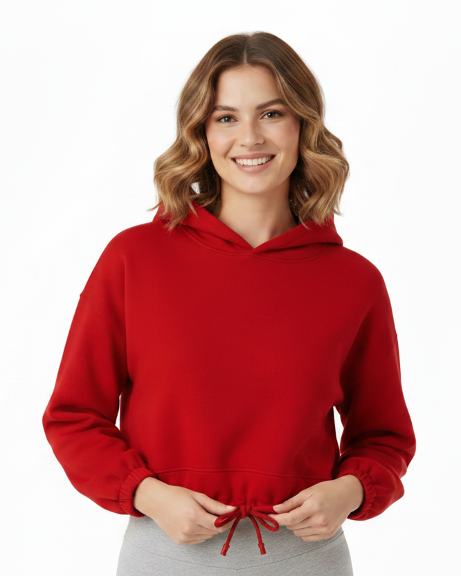 Cropped Red Hoodie