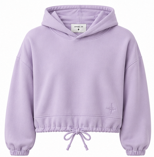 Cropped Lilac Hoodie