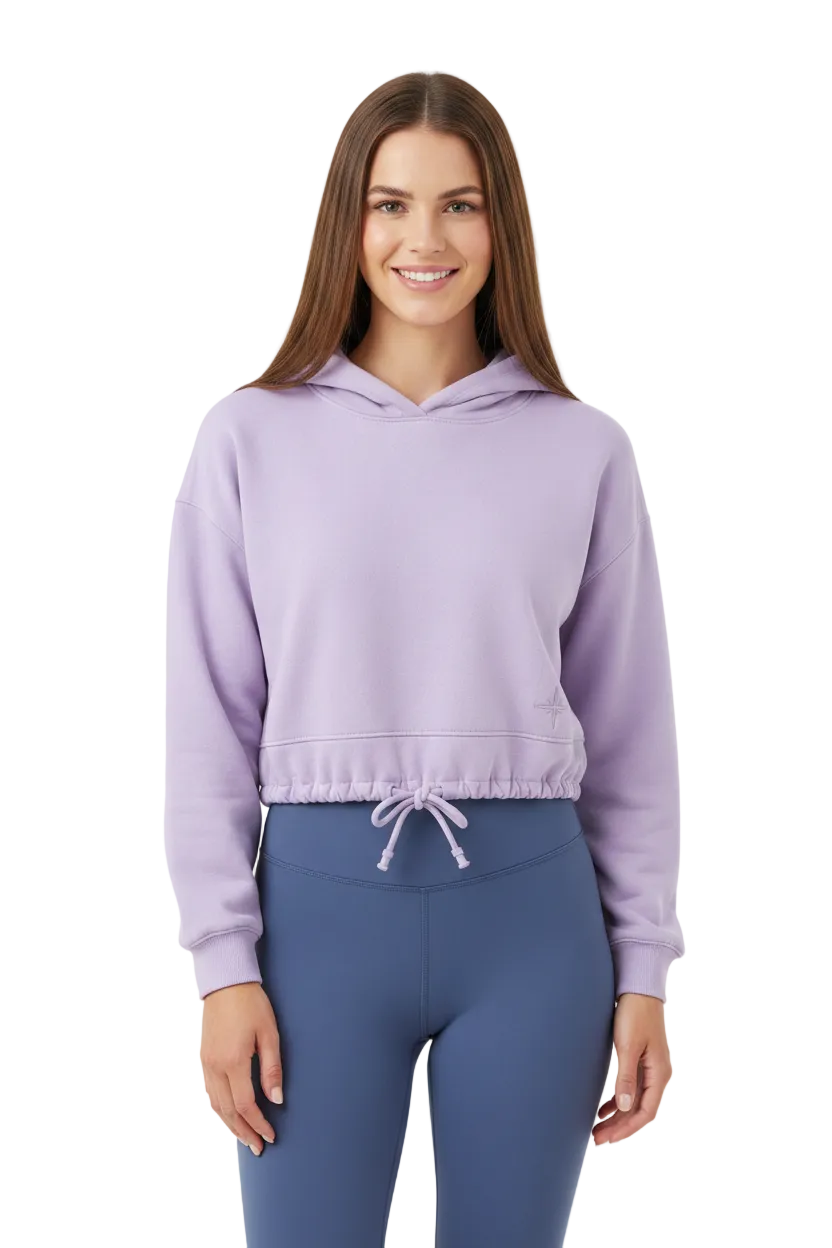 Cropped Lilac Hoodie