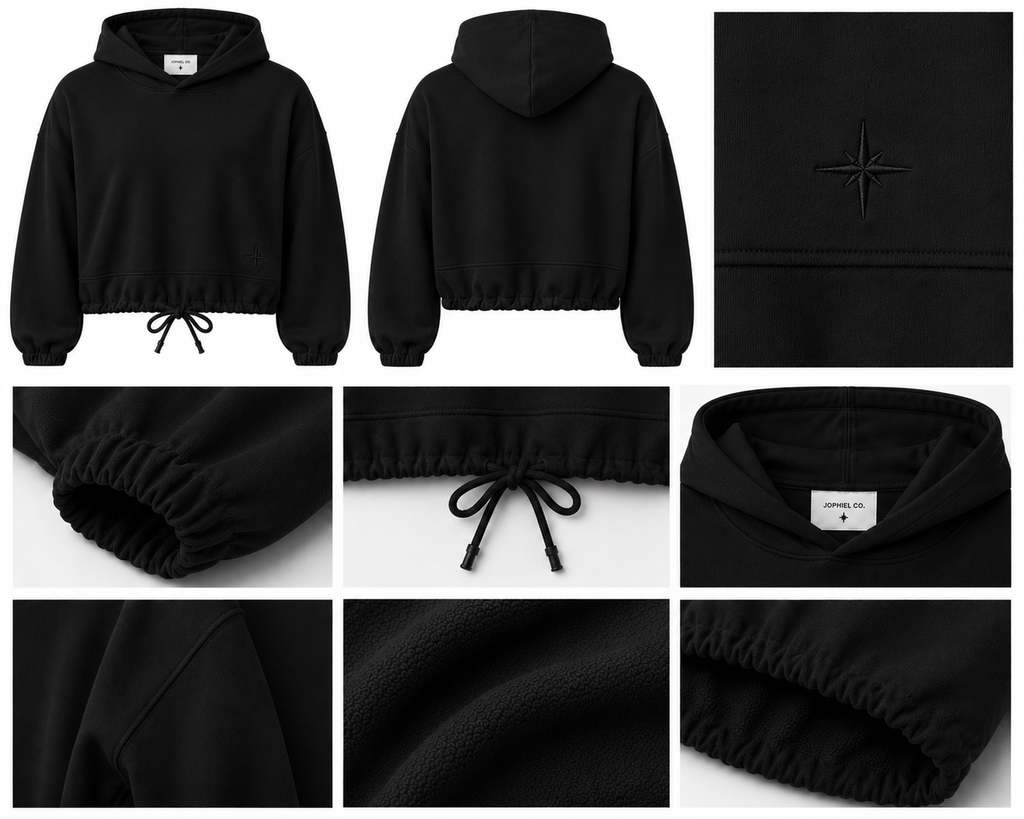 Cropped Black Hoodie
