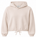 Cropped Nude Hoodie