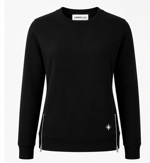 The Black Onyx Zipper Sweatshirt