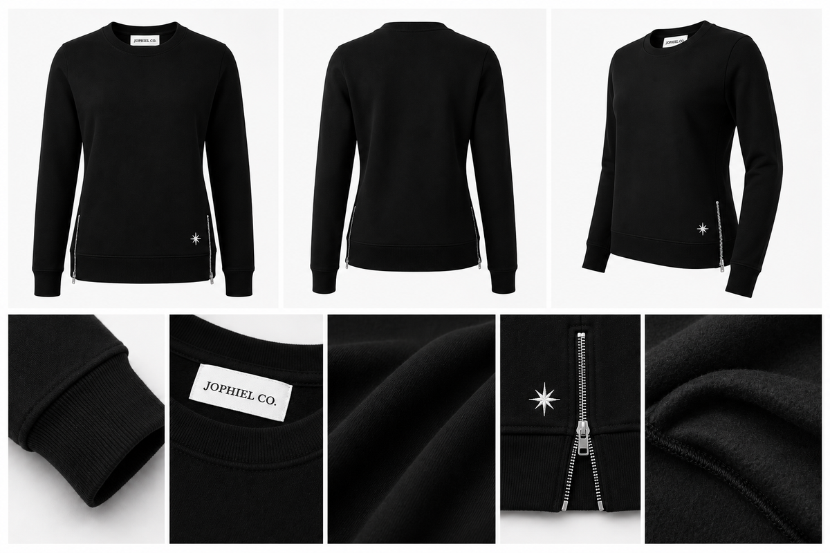 The Black Onyx Zipper Sweatshirt