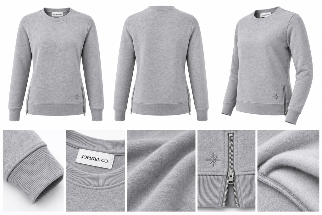 The Iridium Stone Zipper Sweatshirt