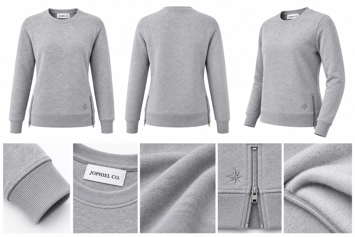The Iridium Stone Zipper Sweatshirt